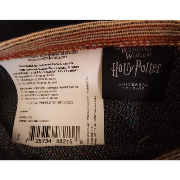 Universal Studios Wizarding World of Harry Potter Gryffindor Christmas Stocking - Picture 7 of 7